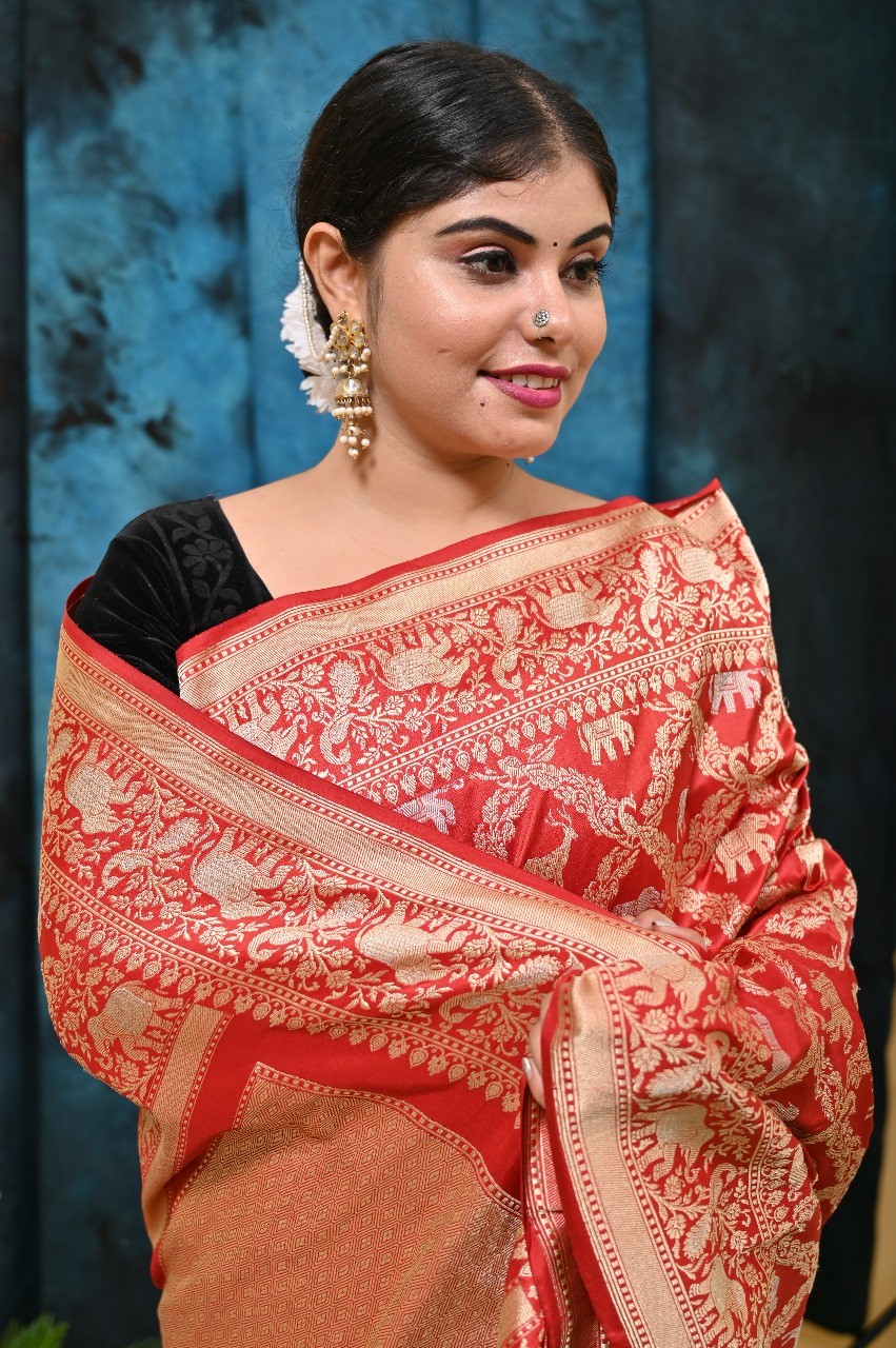 Pure Katan Silk Banarasi Handloom Saree